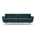 Danny Dust Blue Textured Weave / Oak