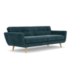 Danny Dust Blue Textured Weave / Oak