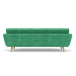 Moss Grass Green Fabric / Oak