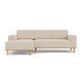 Vilmar Left Chaise Sofa - Pasha Dune Boucle / Oak