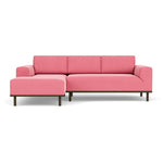 Firenze Bubblegum Fabric / Dark Walnut