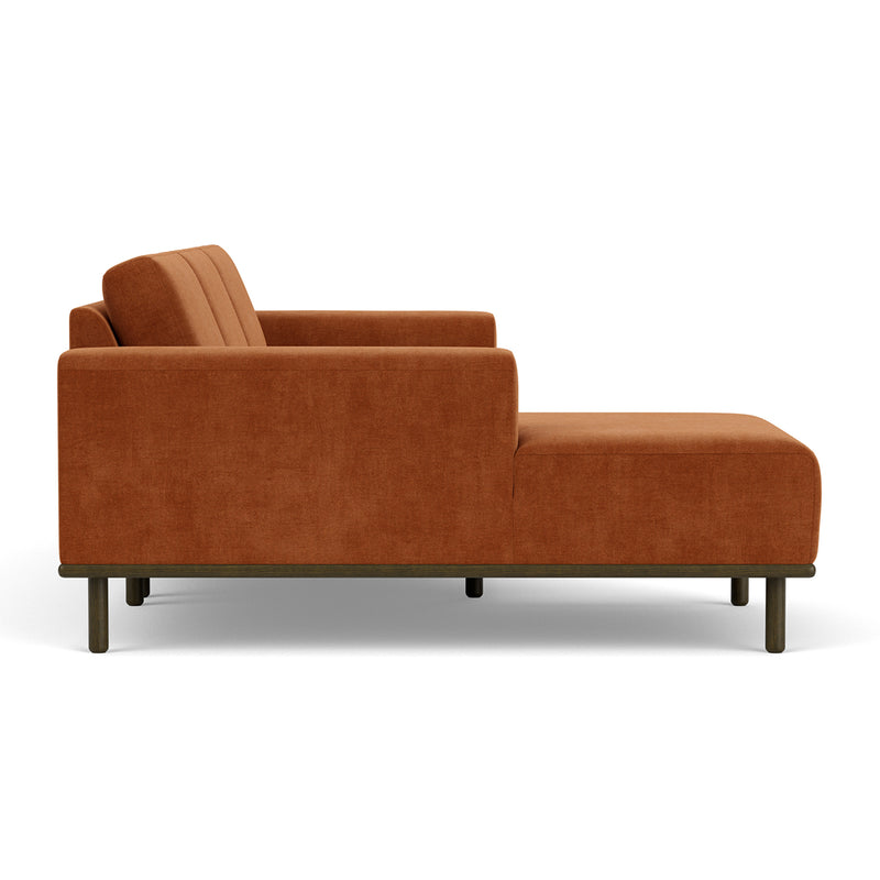 Moss Rust Fabric / Dark Walnut