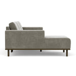 Planet Grey Green Fabric / Dark Walnut