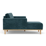 Danny Dust Blue Textured Weave / Oak
