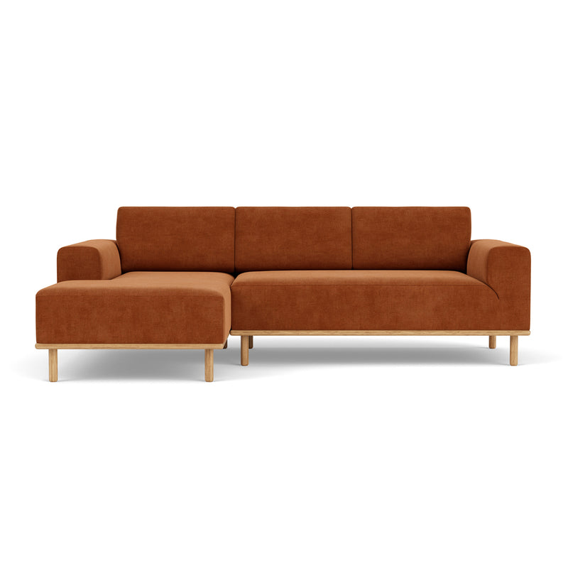 Moss Rust Fabric / Oak