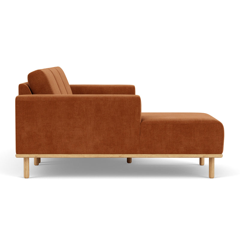 Moss Rust Fabric / Oak