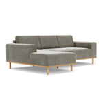 Planet Grey Green Fabric / Oak