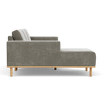 Planet Grey Green Fabric / Oak