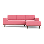 Firenze Bubblegum Fabric / Dark Walnut