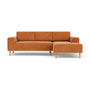 Vilmar Right Chaise Sofa - Danny Amber Textured Weave / Oak