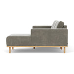 Planet Grey Green Fabric / Oak