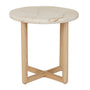 Camille Marble Side Table - Brown Vein Marble