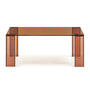 Adularia Glass Square Coffee Table - Brown
