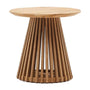 Jeanette Round Side Table - Teak / 50cm