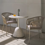 Saura Round Outdoor Dining Table (White, 70cm)
