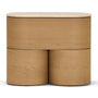 Fin Bedside Table - Travertine Natural