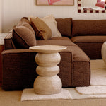 Sorrento Side Table (Travertine Finish)
