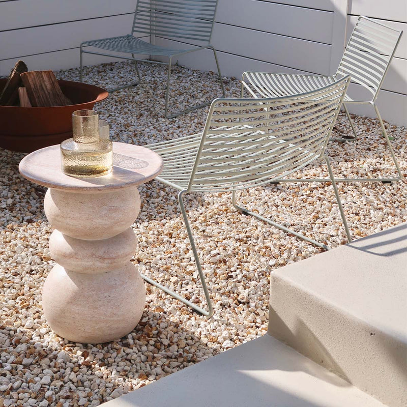 Sorrento Side Table (Travertine Finish)