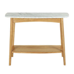 Oia White Marble Console Table