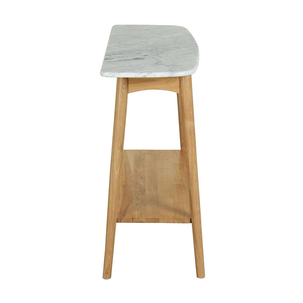 Oia White Marble Console Table