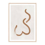Abstract Figure Caramel 2 Print - 45 x 62cm