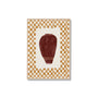 Check Vase 2 Framed Print - Burgundy / 33 x 45cm