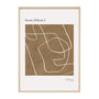 Delicate Contours 1 Framed Print - Nutmeg / 32 x 44cm