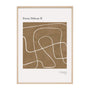 Delicate Contours 2 Framed Print - Nutmeg / 32 x 44cm