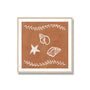 Mediterranean Seashells Framed Print - Rust / 38 x 38cm
