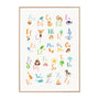 Watercolour Alphabet Bright Print - 33 x 45cm