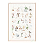 Watercolour Alphabet Pastel Print - 33 x 45cm