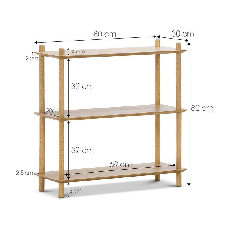 Sandi 3 Tier Bookshelf