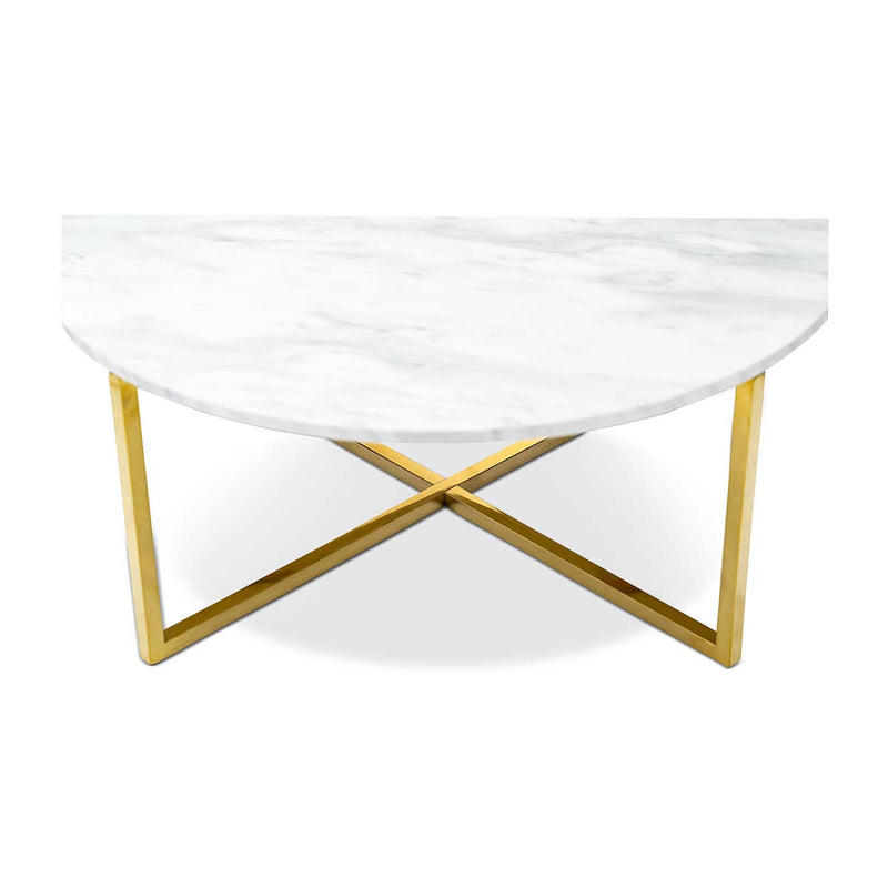 Luxe Round Marble Coffee Table