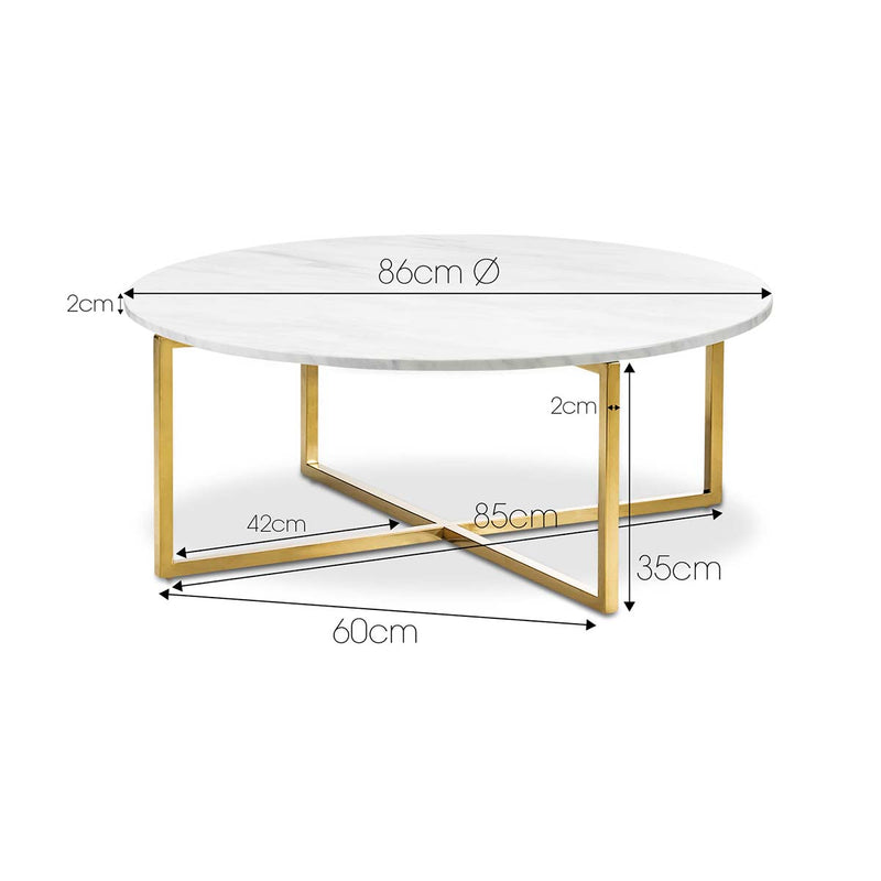 Luxe Round Marble Coffee Table