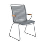 Click Outdoor Dining Chair with Armrest - Dark Grey