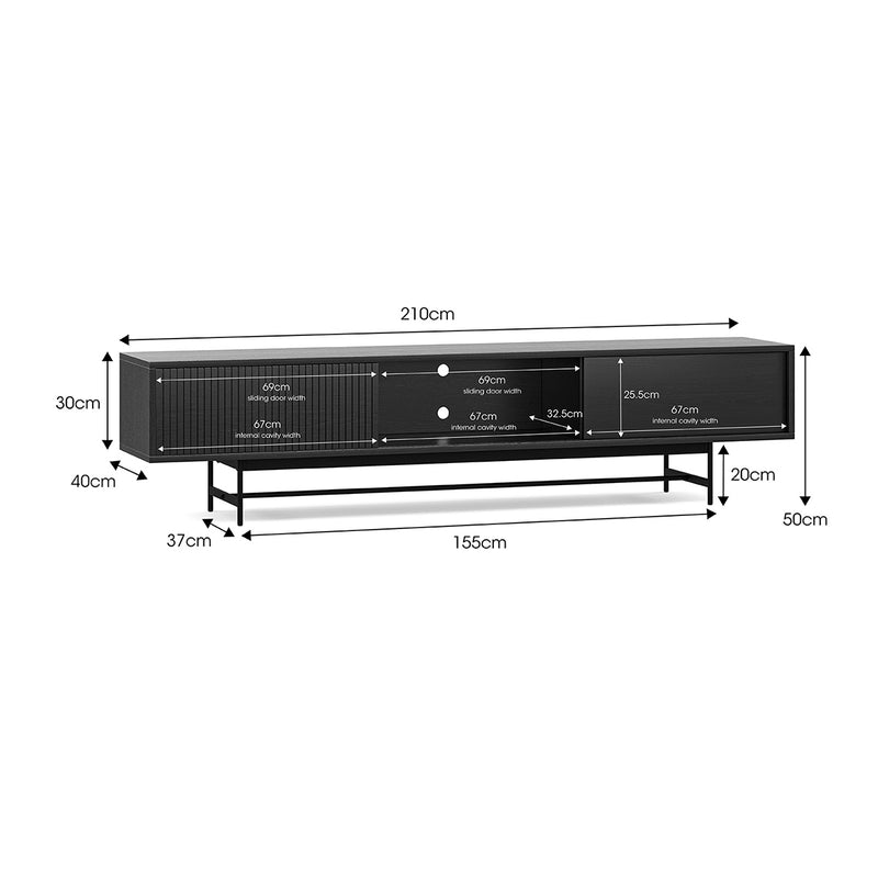 Kelsey 3-Door Entertainment Unit