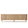 Koppar Large Media Cabinet with 3 Doors - Oak