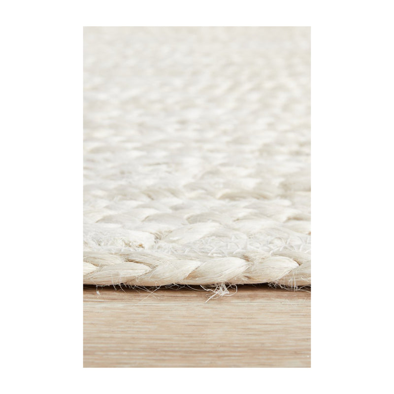 Bondi Rectangle Runner Rug (White)