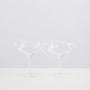 Champagne Coupes (Set of 2) - White / Clear