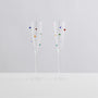 Pomponette Champagne Flutes (Set of 2) - Clear / Multi
